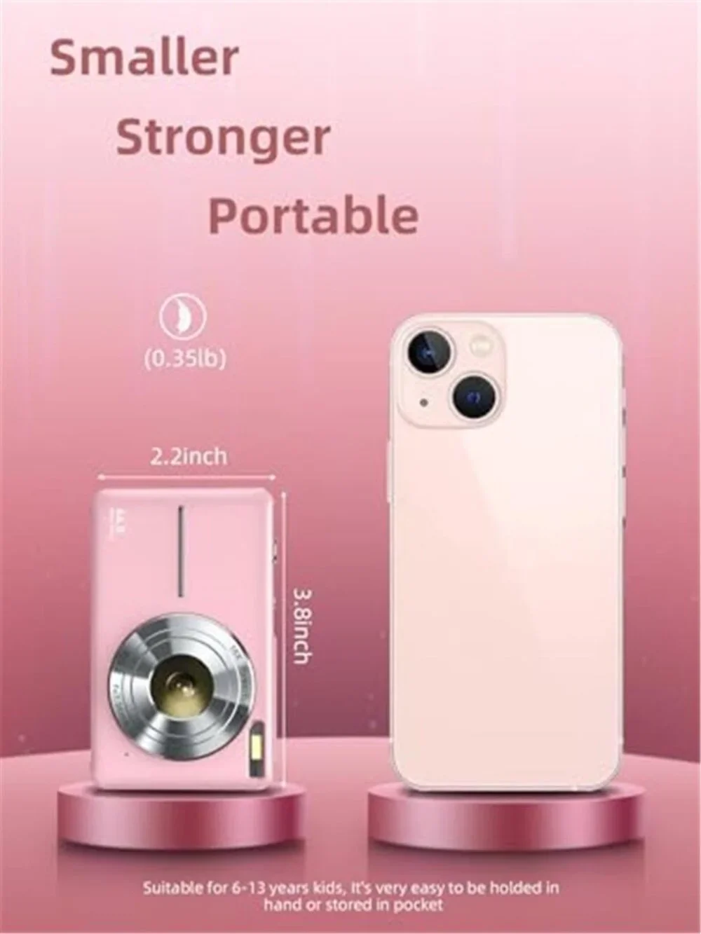 Digital Camera, FHD 1080P Digital Point and Shoot Camera with 16X Zoom Anti